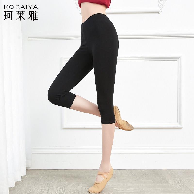 舞蹈裤女练功裤黑色弹力
