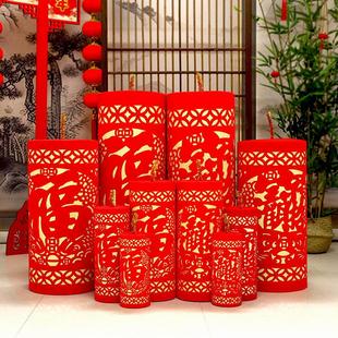 新年装饰坐炮商场过年炮竹摆件道具春节炮竹2025蛇年橱窗场景布置