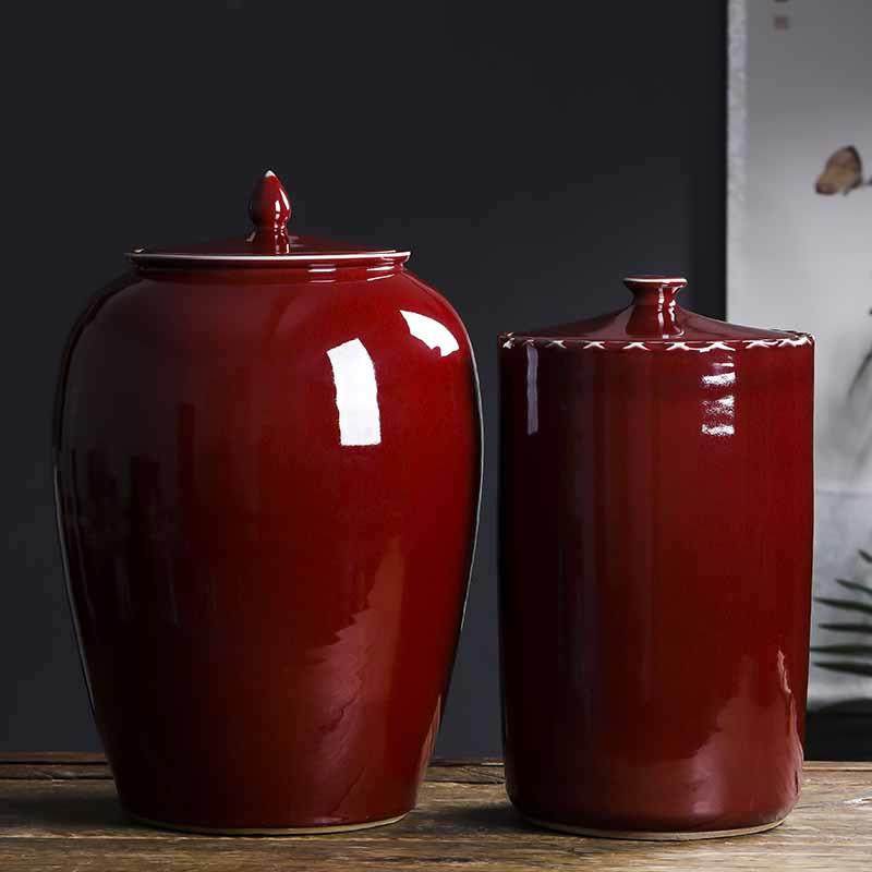 景德镇陶瓷米缸茶叶罐家用50/100斤带盖油水缸防潮米桶密封储物罐,厨房/烹饪用具,米桶/米缸,淘宝优惠券,粉丝福利购,淘宝优惠卷