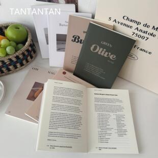 饰样板间 TAN 装 饰英文书道具书 ins复古拍摄道具摆拍摆饰家居装