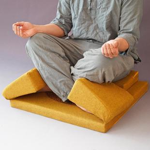 打坐垫禅修垫蒲团拜佛垫冥想静坐跪拜垫家用折叠加厚布艺椰棕禅垫