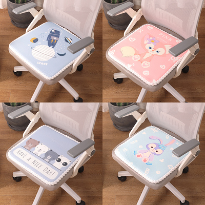 冬季坐垫电脑椅办公室久坐冬天毛绒屁股座椅垫卡通四季通用家用