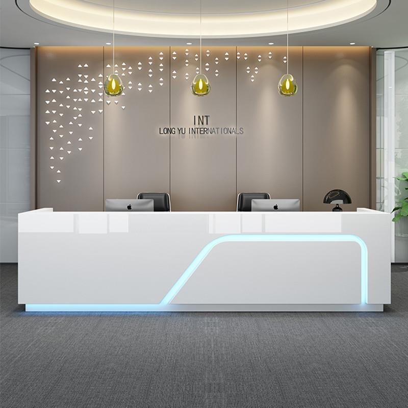烤漆前台接待台简约导购台酒店服务台美容院吧台收银柜台公司前台