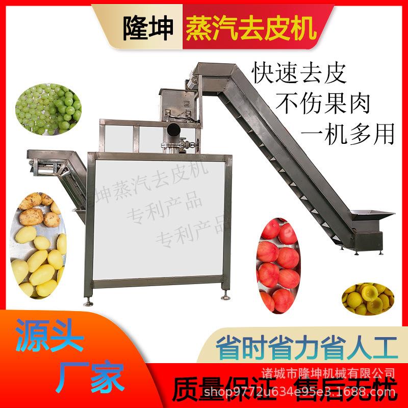 果蔬全自动去皮机大型商用葡萄黄桃脱皮机多功能土豆苹果削皮机
