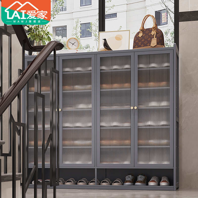 鞋架家用门口楼道收纳神器大容量有门外走廊室外过道电梯口鞋柜子