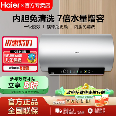 海尔变频一级能效镁棒电热水器