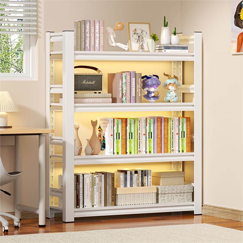 家用钢制书架置物架落地多层儿童学生书柜绘本收纳架客厅储物架子