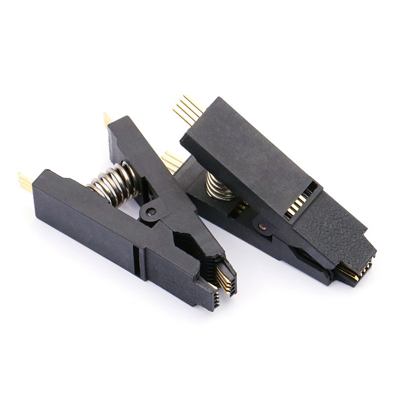 免拆测试夹子SOP8/16 BIOS烧写线IC测试线通用烧录座编程器CH341A