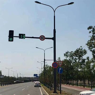 综合杆路灯控杆八角监信号灯杆电警VAO察红绿标灯志牌杆多子杆合