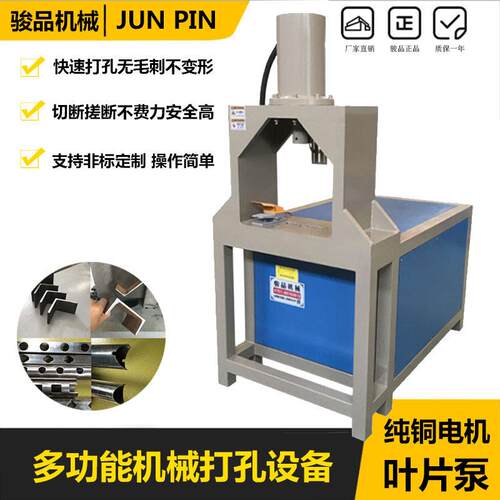 定制钢冲孔机槽钢方管压型切断一角体孔液压骏品冲机方机管切断模
