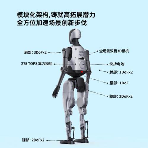 优必选天工行者 具觉身智能人形器人 带灵巧手语视交UBTECH/互六