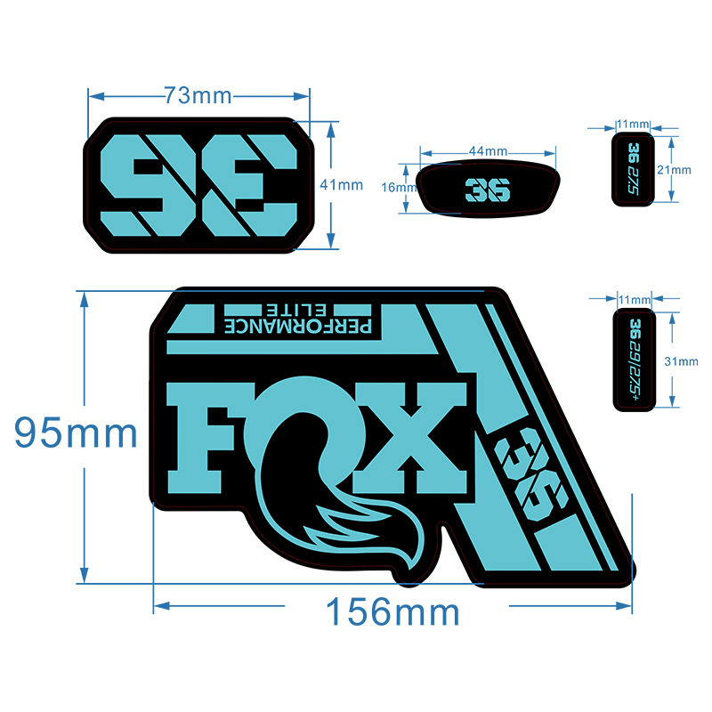 新款2021 fox36performance前叉贴山L地车前叉贴纸单车贴纸fox前