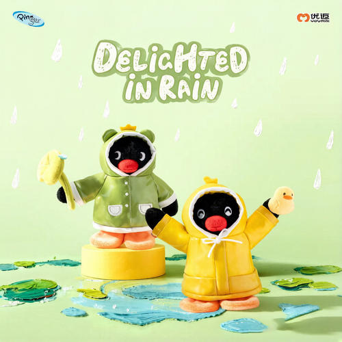 Pingu雨衣企鹅包包毛绒挂件礼物