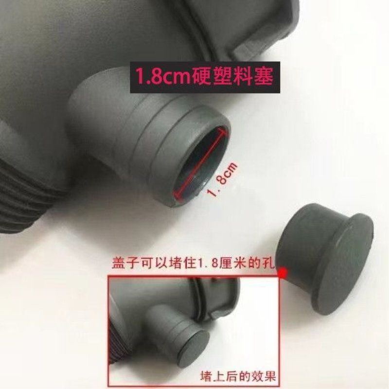 厨房水槽三通溢水口密封塞子防漏水防臭反流堵头软胶通用四通盖子