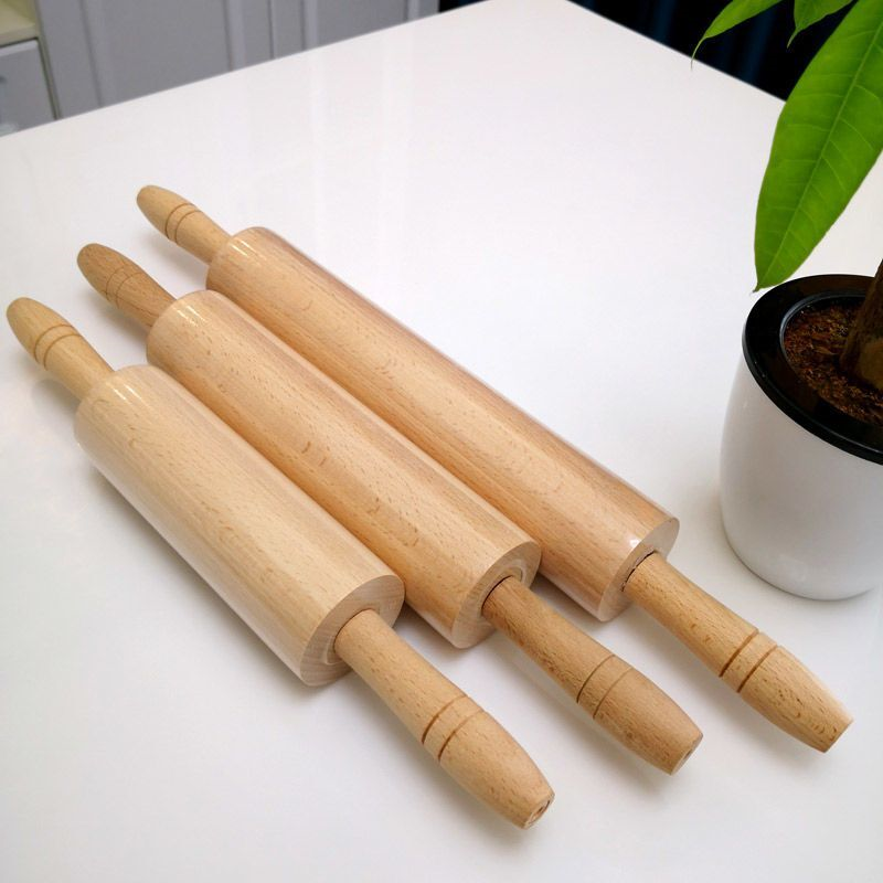 滚轴擀面杖实木家用不粘擀面棍烧饼大号走锤饺子皮油条小号赶面仗