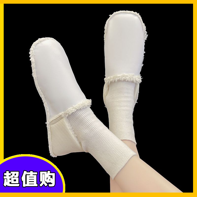 爆款洞洞鞋女毛绒内胆冬款加绒棉拖鞋套保暖内芯替换男女鞋垫棉套