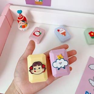 美瞳盒子可爱隐形眼镜盒便携式网红韩版收纳盒简约伴侣盒清洗器