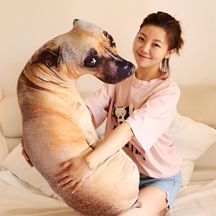 创意仿真单身狗抱枕毛绒玩具动物哈士奇公仔大号可爱女生睡觉玩偶