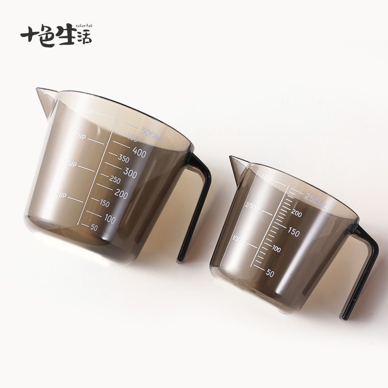 塑料500毫升量杯带刻度透明量米杯家用测量杯奶茶店厨房烘焙计量