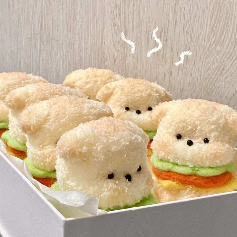 手工diy超粗15毫米羊毛扭扭棒小狗diy编织汉堡包狗送女男朋友情人