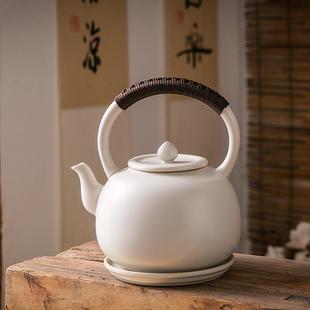 野外明火烧水壶围炉煮茶壶家用提梁壶炭炉侧把壶陶瓷电陶功夫茶壶