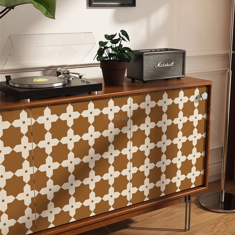 覆古改造客厅柜子贴纸房间布置柜门翻新家具贴膜自粘壁纸防水防潮,家居饰品,软装墙贴,淘宝优惠券,粉丝福利购,淘宝优惠卷