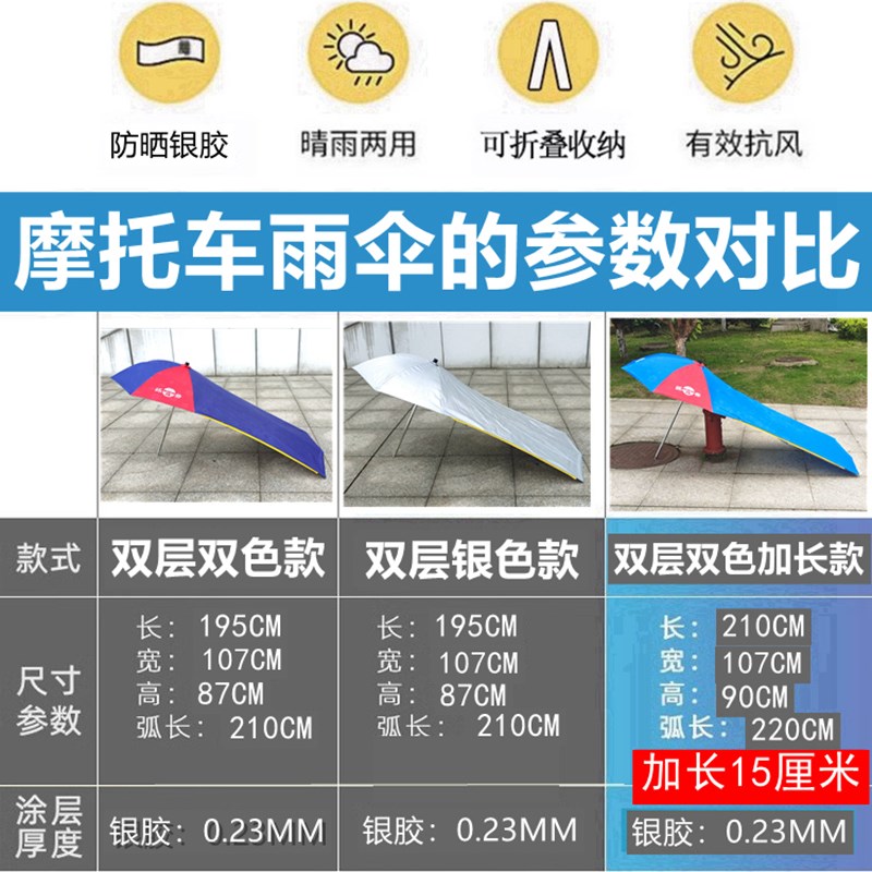 125摩托车雨伞遮阳伞遮雨可拆卸加厚防水防雨男装电动三轮车雨棚