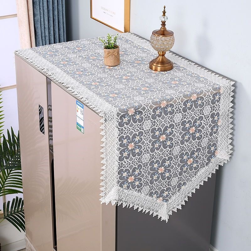 冰箱防尘盖布顶部散热型欧式美式重视蕾丝盖巾双开门防尘罩洗衣机