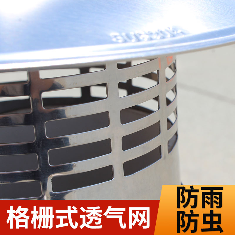 304不锈钢烟囱防雨帽110/160防风帽防鼠盖柴火炉室外风口烟筒盖