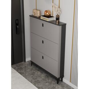 入户鞋柜一体靠墙超薄极窄鞋柜门口家用收纳柜门窄小新款门外走廊