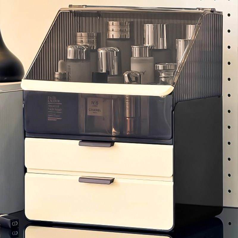 化妆品收纳盒桌面高级感梳妆台护肤品口红面膜置物架大容量整理箱,收纳整理,桌面收纳盒,淘宝优惠券,粉丝福利购,淘宝优惠卷