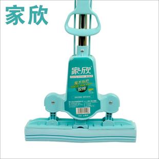 免手洗轮滚对折四面大号可挤水海绵头拖把 家欣家用胶棉吸水拖把