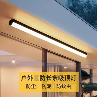 阳光房专用长条灯吸顶灯智能遥控阳台灯防雨防虫耐高温玻璃雨棚灯