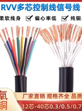 金鹏宇控制电缆RVV12芯14芯16芯20芯24芯30/40芯0.3/0.5/0.75平方