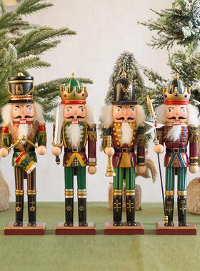 欧洲胡桃夹子家庭装饰装饰品30厘米木偶士兵站立生日礼物儿童房间