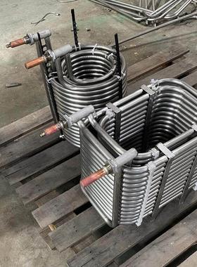 304不锈钢盘管蒸发器1P3P5P10P15-20P盘管蒸发器冷却器冷水机器