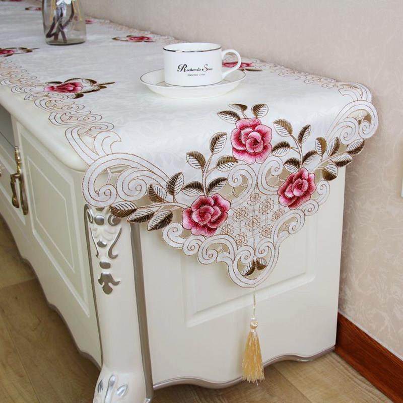 茶几桌布长方形欧式电视柜桌布布艺蕾丝现代简约田园小清新客厅,居家布艺,桌布,淘宝优惠券,粉丝福利购,淘宝优惠卷
