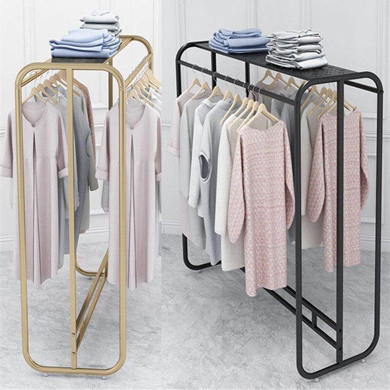 服装店展示架专用中岛挂衣架女童装双杆多排陈列龙门落地式货架子