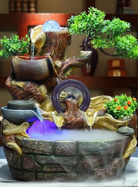 风水轮招财假山流水喷泉摆件家居室内水景生财办公室店铺开业礼品