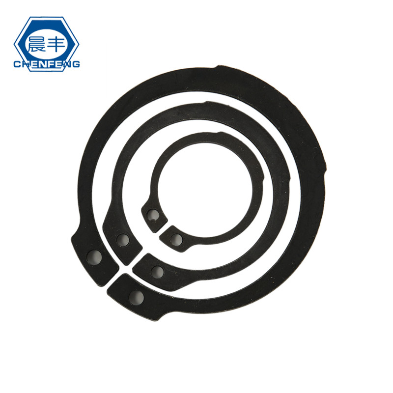 晨丰 65锰轴用卡簧DIN471 B型轴用弹性挡圈 带肩Qb型外卡簧6-320