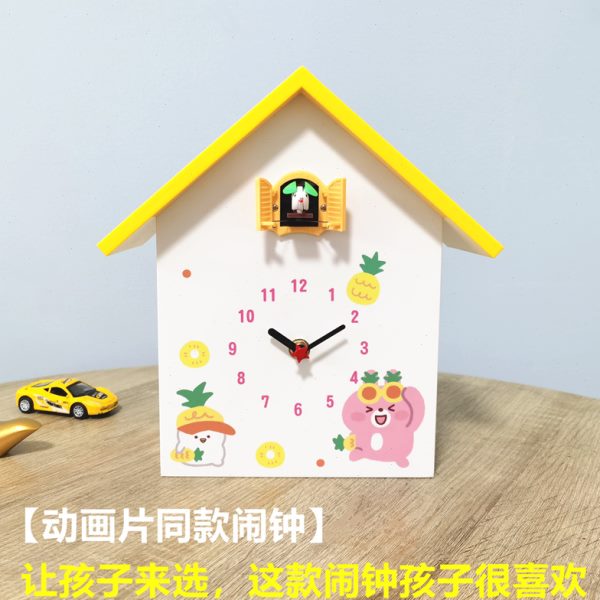 动漫布谷鸟挂钟客厅台钟卡通整点报时卧室静音学生儿童闹钟咕咕钟