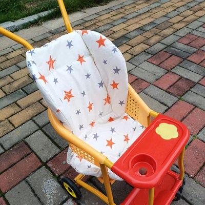 竹藤推车棉坐垫通用婴儿车童车棉垫儿童餐椅靠垫加厚棉垫保暖冬天