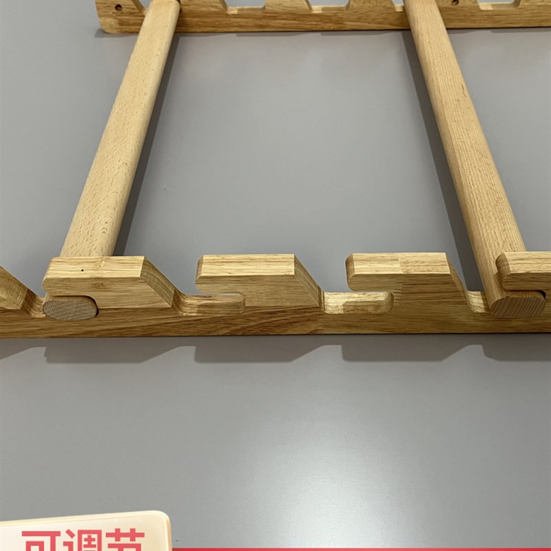 任意撑实木挂杆儿童衣柜可调节挂衣杆衣柜衣橱内活动挂衣杆衣通杆