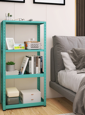 峰阳蓝色床头置物架凹槽卧室床边收纳架子北欧风床头柜简约储物a1