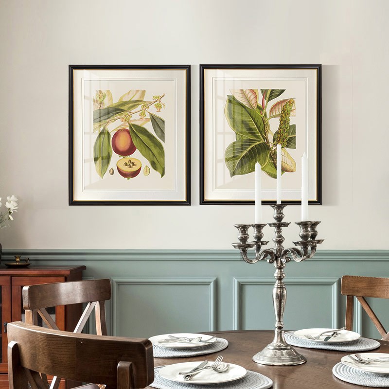 北欧简美田园客厅沙发画卧室床头画美式植物花卉玄关壁画轻奢壁画