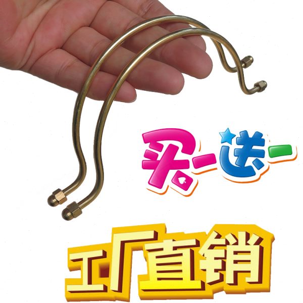 买一送一H59黄铜实心六角螺旋紫砂茶壶把手提梁把适用10到20厘米