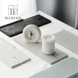 DecoTalk树脂搁物架 家居饰品香薰托盘 浴室浴具托盘 砂岩底座