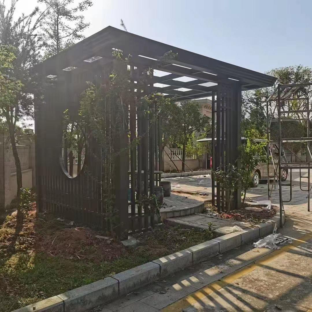户外景观铝合金凉亭室外别墅庭院花园凉亭喝茶亭休闲长廊凉亭