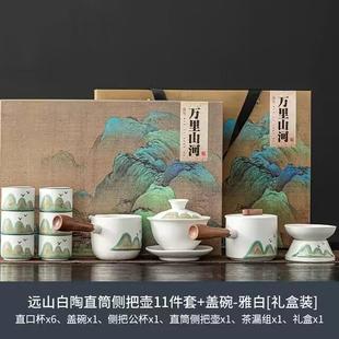 景德镇陶瓷茶杯品茗杯青花仿古亚光主人杯茶杯功夫茶具茶盏斗笠杯