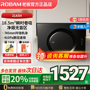 老板油烟机大吸力侧吸745mm机身租房小型家用厨房免拆洗旗舰21A5H